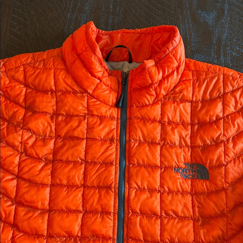 The North Face Thermoball Vibrant Orange Puffer Jacket - Picture 2 of 7